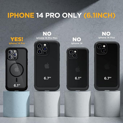 Miracase Magnetic for iPhone 14 Pro Case 6.1 inch, Upgrade Full-Body Clear - Image 7