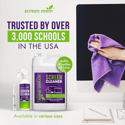 Screen Cleaner Spray and 2 Microfiber Cloths - 2oz Bottle by Screen Mom-Screen - Image 6