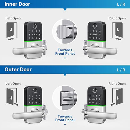 Keypad Smart Door Lock with Handle: Kucacci Keyless Entry Door Lock - Image 7