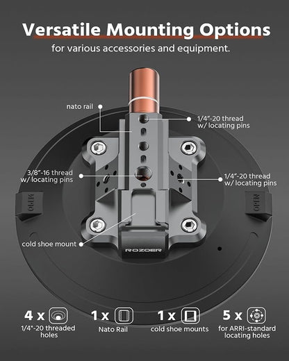 6" Suction Cup Camera Mount – Car, Windshield & Dash Cam Mount - Image 3