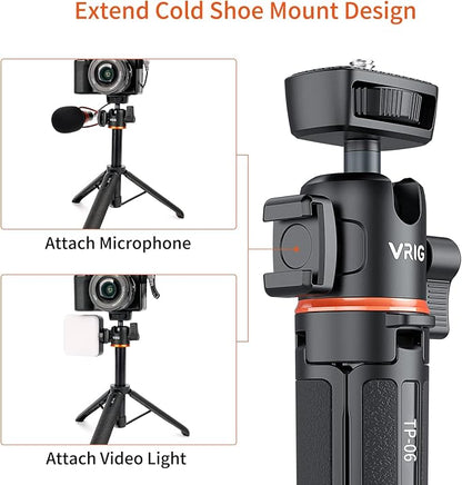 VRIG 21.6" Extension Pole Tripod, Mini Selfie Stick Tripod Stand Handle Grip - Image 6