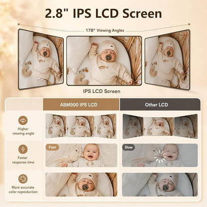 Baby Monitor with Camera and Audio, No WiFi Baby Monitor with 2.8" IPS Screen - Image 5