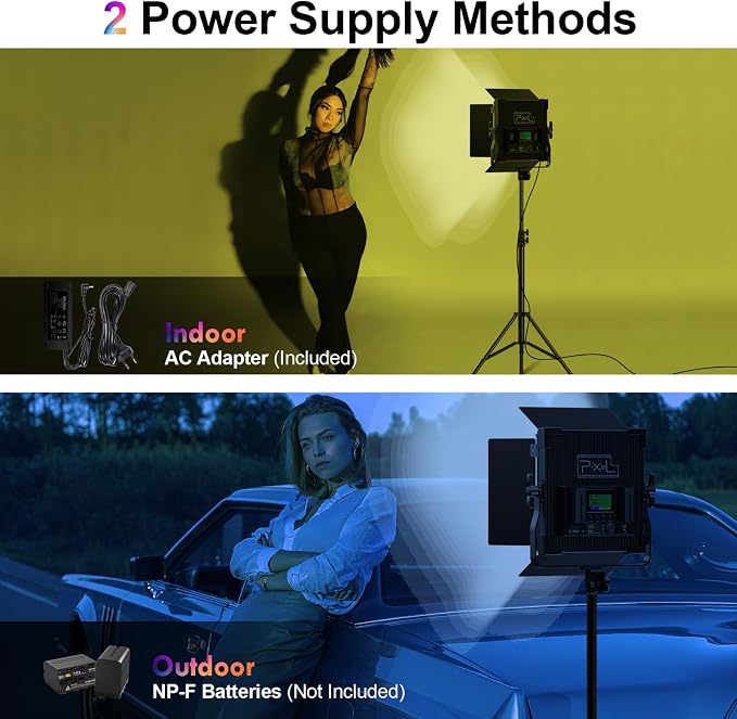 Pixel P45 RGB Photography Lighting Kit, 50W Professional LED Studio Lights - Image 2