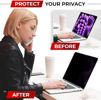 Magnetic Privacy Screen for MacBook Air 13 & 13.6 Inch Removable Laptop Privacy - Image 6
