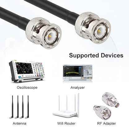 MOOKEERF 6FT RG58 50 ohm BNC Male to Male Coax Cable - Image 6
