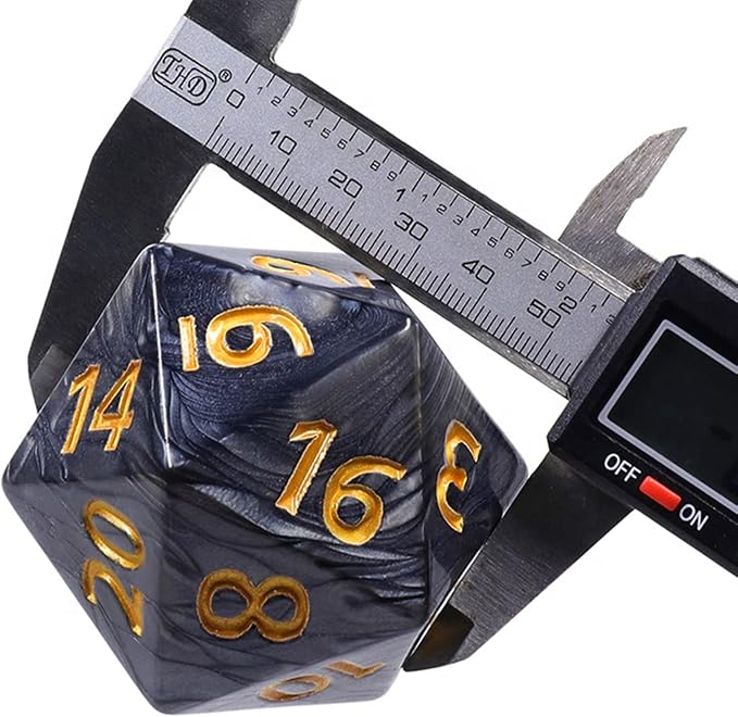 20 Sided DND Dice, D20 Giant Polyhedral Dice, 55mm Titan Large Pearl Color D20 - Image 3