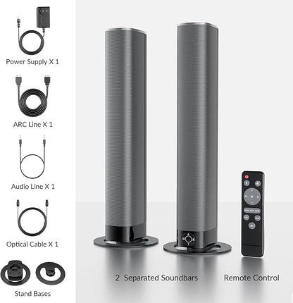 Sound Bar, 80W Soundbar with Bluetooth/ARC/Opt/AUX Connect, with Volume Boost - Image 7