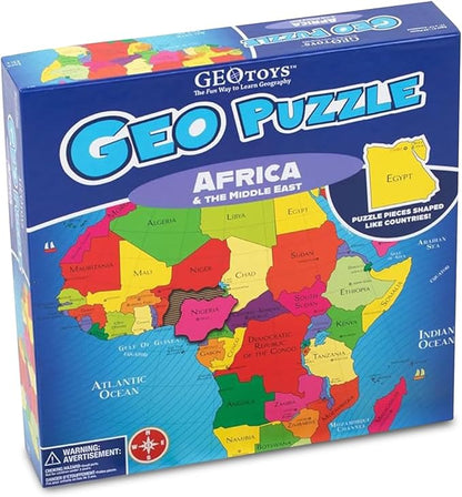 Geotoys GeoPuzzle, Africa and Middle East Shaped Jigsaw Puzzle, Map Puzzle - Image 7