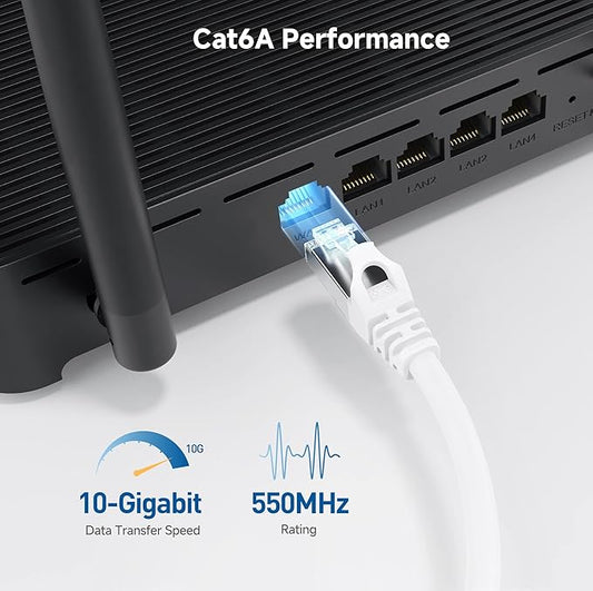 Cable Matters 10Gbps 5-Pack Snagless Short Shielded Cat 6A Ethernet Cable - 3ft - Image 2
