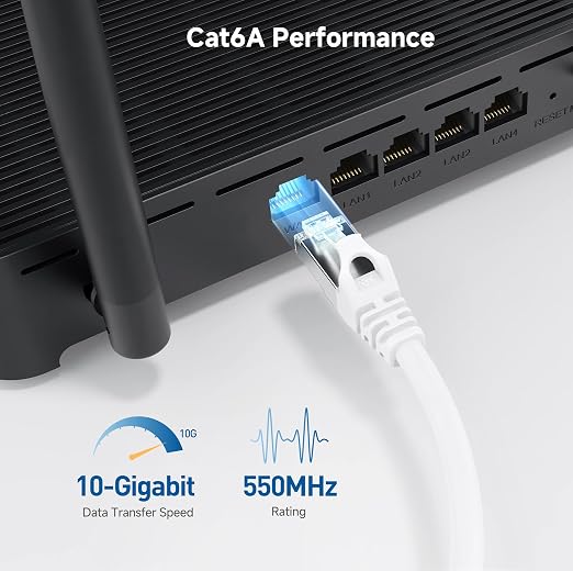 Cable Matters 10Gbps Snagless Shielded Cat 6A Ethernet Cable - 75ft - Image 3