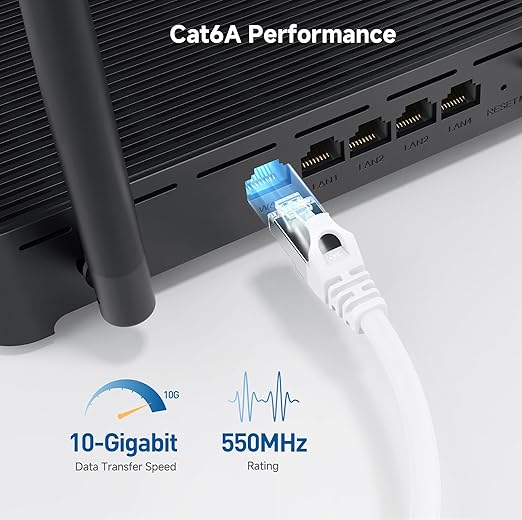 Cable Matters 10Gbps Snagless Shielded Cat 6A Ethernet Cable - 7ft - Image 3