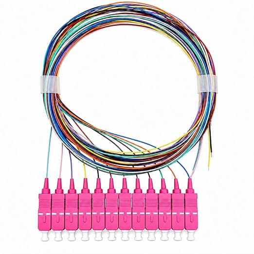 Elfcam® - 12 Fibre SC/UPC OM4 Multimode 50/125um Unclad Colour Coded Optical by Fibersolutionspecialist