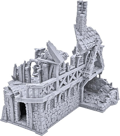 Ruined Port Merchant by Printable Scenery, 3D Printed Tabletop RPG Scenery and by EnderToys