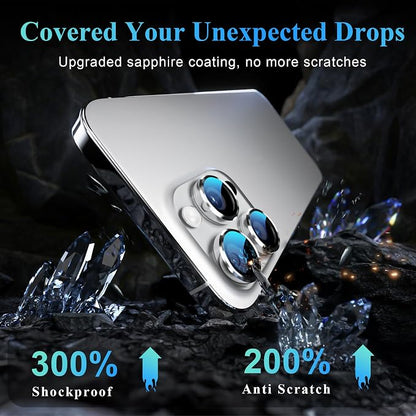 YWXTW Camera Lens Protector for iPhone 16 Pro/iPhone 16 Pro Max, Tempered Glass - Image 3