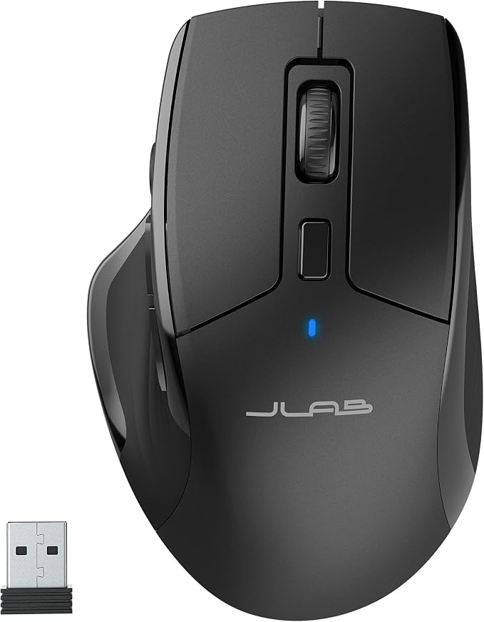 JLab JBuds Wireless Mouse, Connect Via Bluetooth or USB Wireless Dongle by JLab
