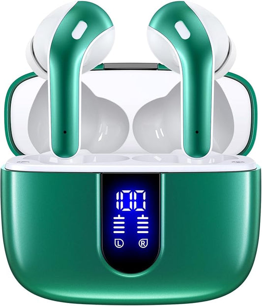 TAGRY Bluetooth Headphones True Wireless Earbuds 60H Playback LED Power Display by TAGRY