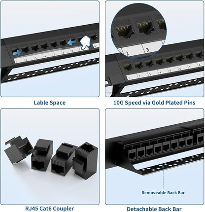 CableGeeker Cat6 Patch Panel 24 Port - Image 5