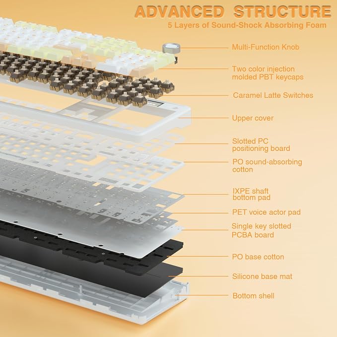 AULA F108 PRO - Wireless Mechanical Keyboard - Image 8