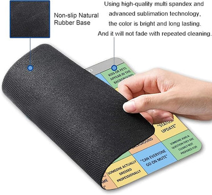 Mouse Pad, Conference Call Bingo Mouse Pad, Washable Square Cloth Mousepad - Image 2