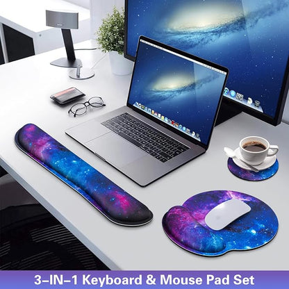 Mouse Pad with Wrist Rest Set, 3-in-1 Wrist Support Mousepad Set, Gaming Mat - Image 6