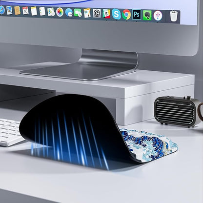 Mouse Pad with Wrist Rest, Ergonomic Mousepads with Wrist Support, Soft Lycra - Image 4