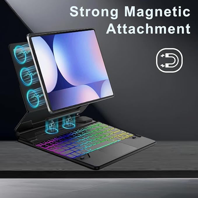 Magic Keyboard Case for Samsung Galaxy Tab S10+ Plus/S9+ Plus/S9 FE+ Plus/S8+ - Image 4