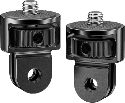 2 Pieces Camera Tripod Mount for Gopro Adapter 360°Adjustable Aluminum Alloy by Starbea