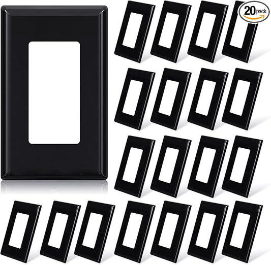 ELEGRP 1-Gang Screwless Decorative Wall Plates, Standard Size Unbreakable by ELEGRP%7CELEGROUP
