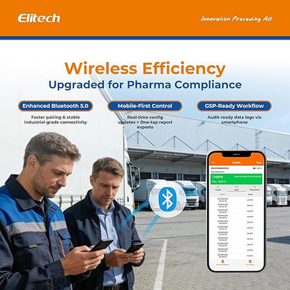 Elitech Bluetooth Temperature Humidity Data Logger FDA Standards, - Image 6