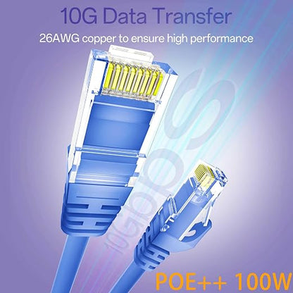 Cat 6 Ethernet Cable 2FT, Cat6 Ethernet Patch Cable 10Gbps, High-Speed UTP Cat6 - Image 2