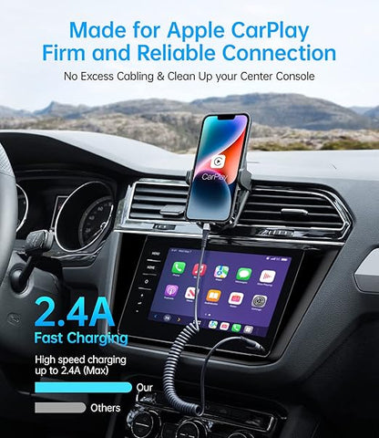 Coiled iPhone Charger Cable for Car, Lightning Cable 2 Pack 5ft, Short iPhone - Image 2