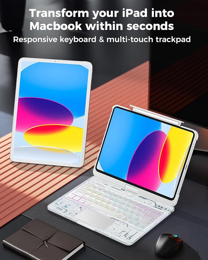 SIBEITU Keyboard Case for iPad A16 11th Gen 11" 2025 & 10th Gen 10.9" 2022 - Image 6