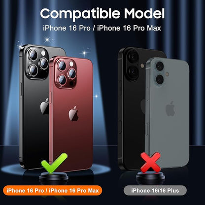 UniqueMe for 3 Pack iPhone 16 Pro/iPhone 16 Pro Max Camera Lens Protector - Image 7
