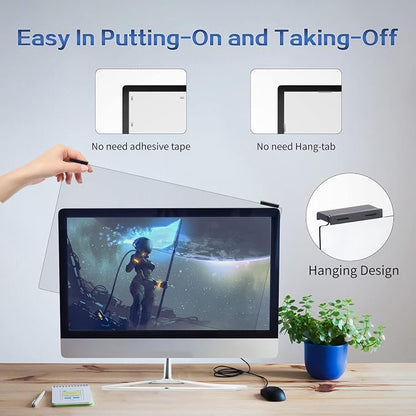 Computer Privacy Screen Filter 21.5 Inch, 9H Hardness Hanging Computer Screen - Image 3