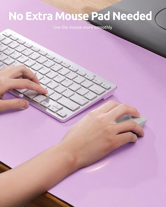 YSAGi Leather Desk Pad Protector, Office Desk Mat, Large Mouse Pad, Non-Slip PU - Image 3