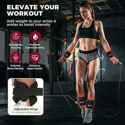 BAGAIL Ankle Wrist Weights for Women & Men, One Pair of 1/2/4/6/8/10 LBS - Image 4