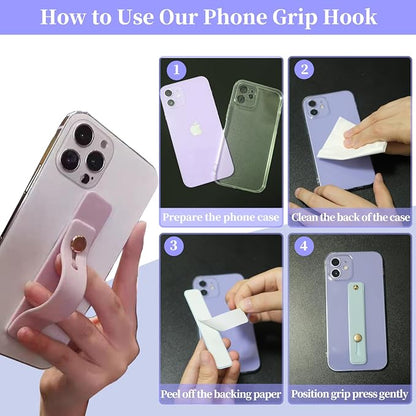 Phone Grips Strap Holder for Hand Grip, Adhesive Cellphone Case Accessories - Image 6