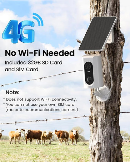 ANRAN 4G LTE Cellular Solar Security Camera Wireless Outdoor, 2K No WiFi Solar - Image 2
