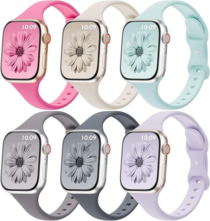 6 Pack Thin Bands Compatible by SLIMBAND