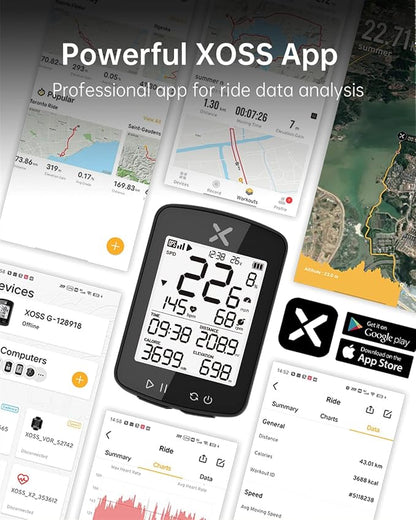 XOSS G+ Gen2 GPS Bike Computer ANT+/ Bluetooth IPX7 Cycling Computer - Image 5