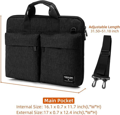 KINGSLONG 15.6 inch Laptop Shoulder Bag, Slim Shockproof Computer Sleeve - Image 8