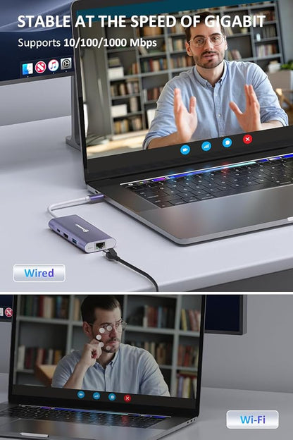 UtechSmart USB C Hub, Ethernet Multiport Adapter 6 In 1 USB C to HDMI Dock - Image 6