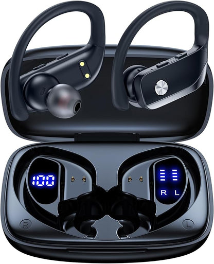 bmanl Wireless Earbuds Bluetooth Headphones 48hrs Play Back Sport Earphones by bmanl