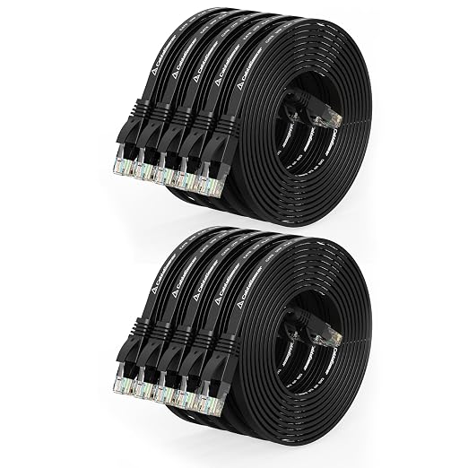 Cat 6 Ethernet Cable 10ft Flat Internet Network Cables by CableGeeker