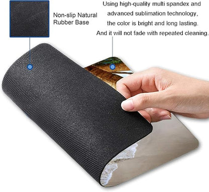 Beach Mouse Pad, Coconut Trees Design Mouse Pad, Nature Mousepads, Custom - Image 2