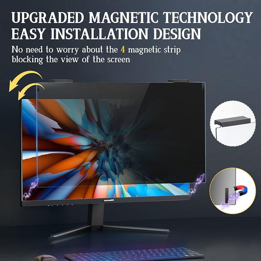 Magnetic Computer Privacy Screen 24 inch, Hanging Privacy Screen - Image 2