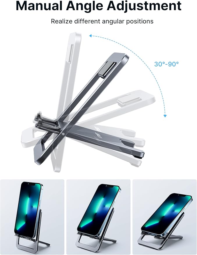 JSAUX Cell Phone Stand Foldable Aluminum Adjustable Phone Holder - Image 4