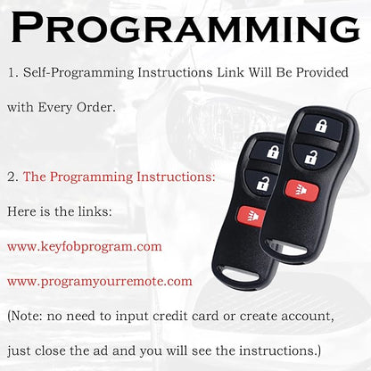 SUPALAND Keyless Entry Remote Control Key Fob Replacement Fits - Image 5