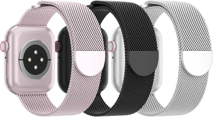 3 Pack Mesh Metal Band Compatible by Steezrd