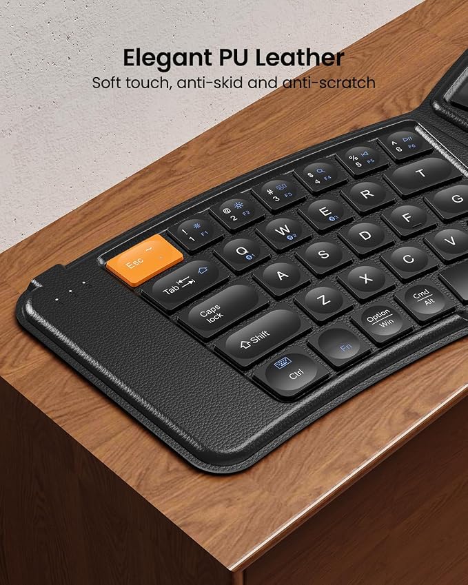 ProtoArc Ergonomic Foldable Keyboard Mouse, XKM03 Portable Folding Bluetooth - Image 9
